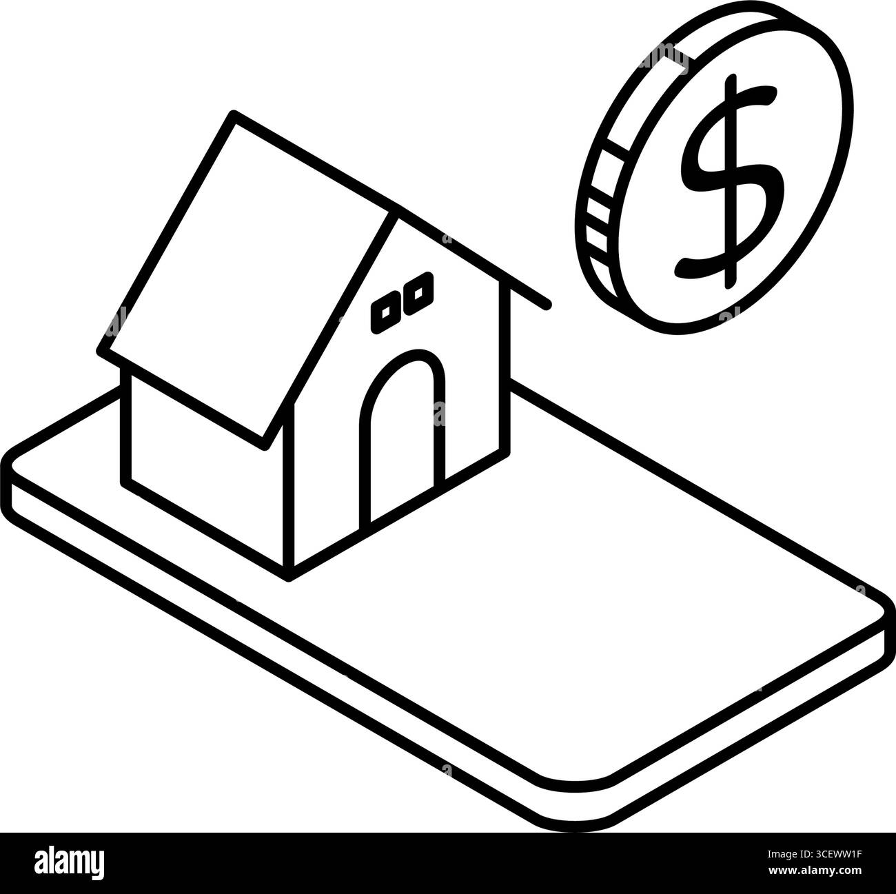 FinTech-Symbol für Smartphone, das Haushaltsbudget verwaltet, digitale Finanzen und persönliche Geldverwaltung Vektorillustration Stock Vektor