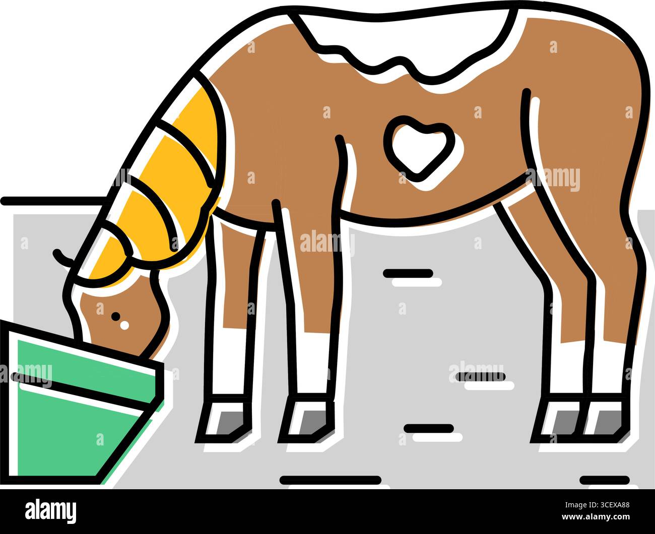 Fütterung Pferd Zucht Farbe Symbol Vektor Illustration Stock Vektor Fütterung Pferd Zucht Farbe Symbol Vektor Illustration Stock Vektor