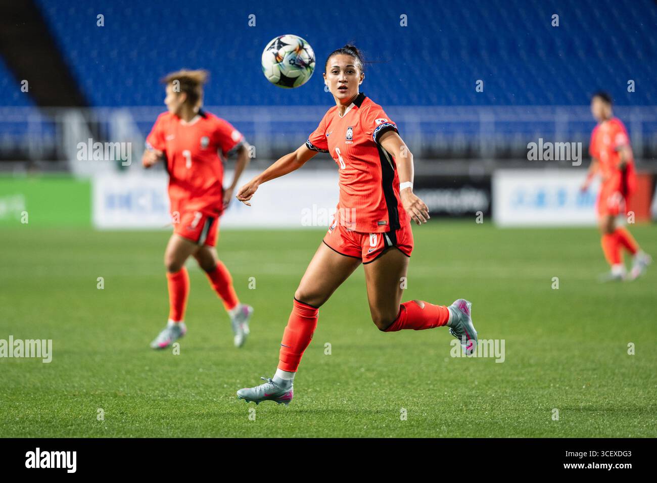 SUWON, Südkorea - 16. JULI: Während der EAFF E-1 Fußball-Meisterschaft - Südkorea gegen Chinesisch Taipeh im Suwon World Cup Stadium am 16. Juli 2025 Stockfoto