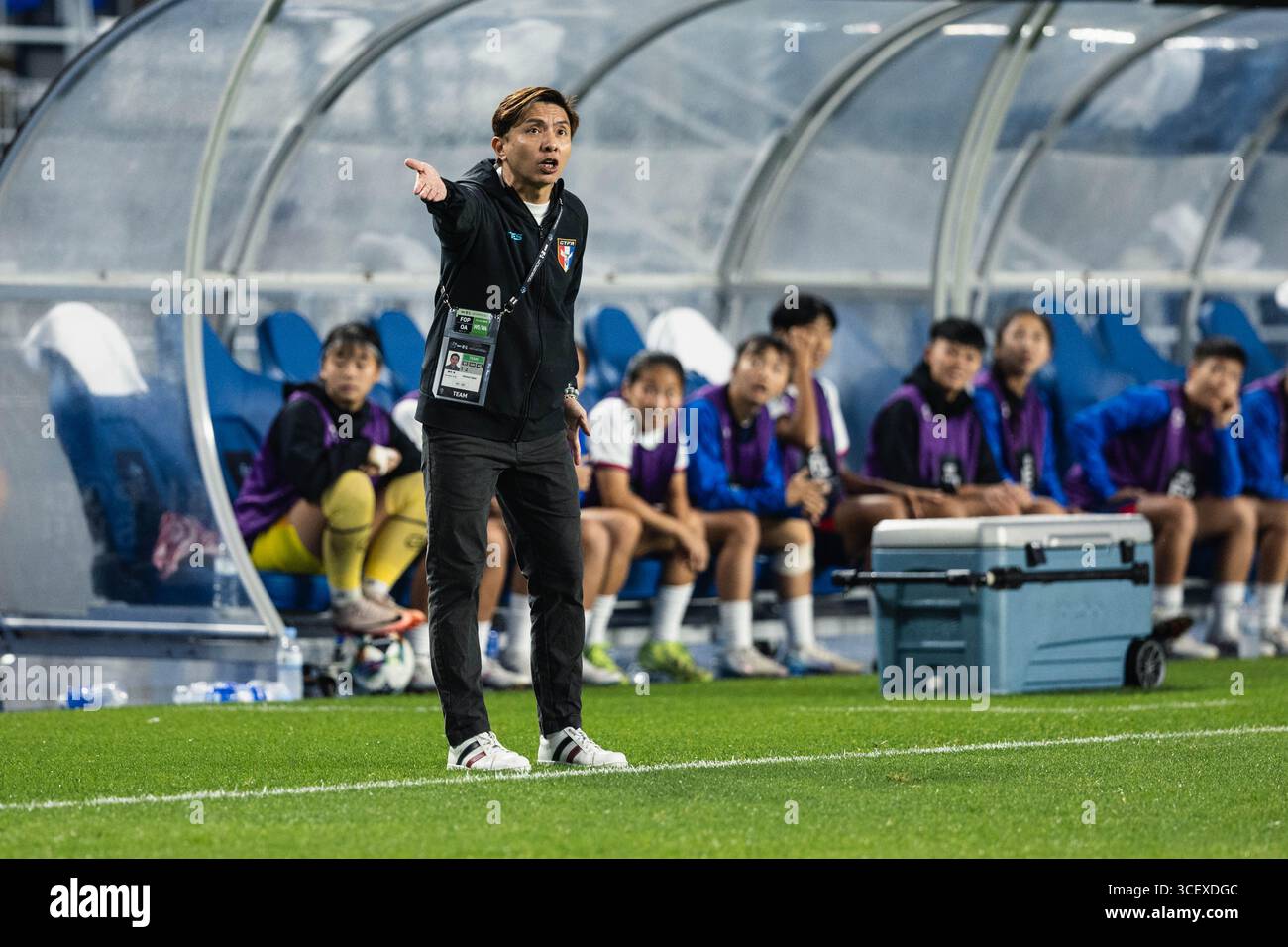 SUWON, Südkorea - 16. JULI: Während der EAFF E-1 Fußball-Meisterschaft - Südkorea gegen Chinesisch Taipeh im Suwon World Cup Stadium am 16. Juli 2025 Stockfoto