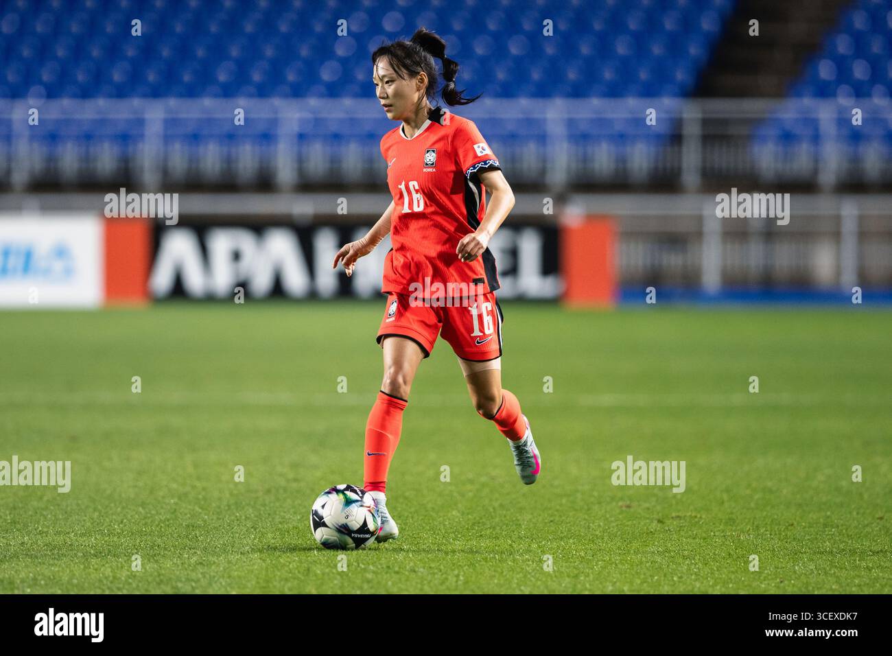 SUWON, Südkorea - 16. JULI: Während der EAFF E-1 Fußball-Meisterschaft - Südkorea gegen Chinesisch Taipeh im Suwon World Cup Stadium am 16. Juli 2025 Stockfoto