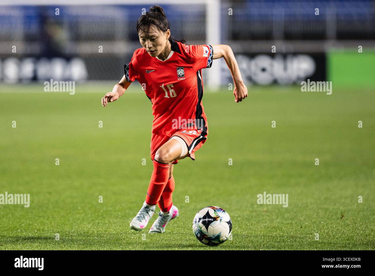 SUWON, Südkorea - 16. JULI: Während der EAFF E-1 Fußball-Meisterschaft - Südkorea gegen Chinesisch Taipeh im Suwon World Cup Stadium am 16. Juli 2025 Stockfoto