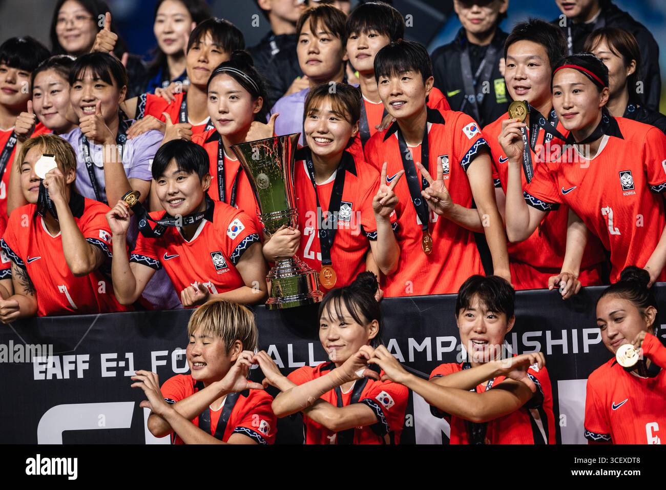 SUWON, Südkorea - 16. JULI: Während der EAFF E-1 Fußball-Meisterschaft - Südkorea gegen Chinesisch Taipeh im Suwon World Cup Stadium am 16. Juli 2025 Stockfoto