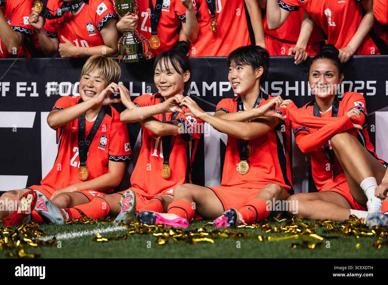 SUWON, Südkorea - 16. JULI: Während der EAFF E-1 Fußball-Meisterschaft - Südkorea gegen Chinesisch Taipeh im Suwon World Cup Stadium am 16. Juli 2025 Stockfoto