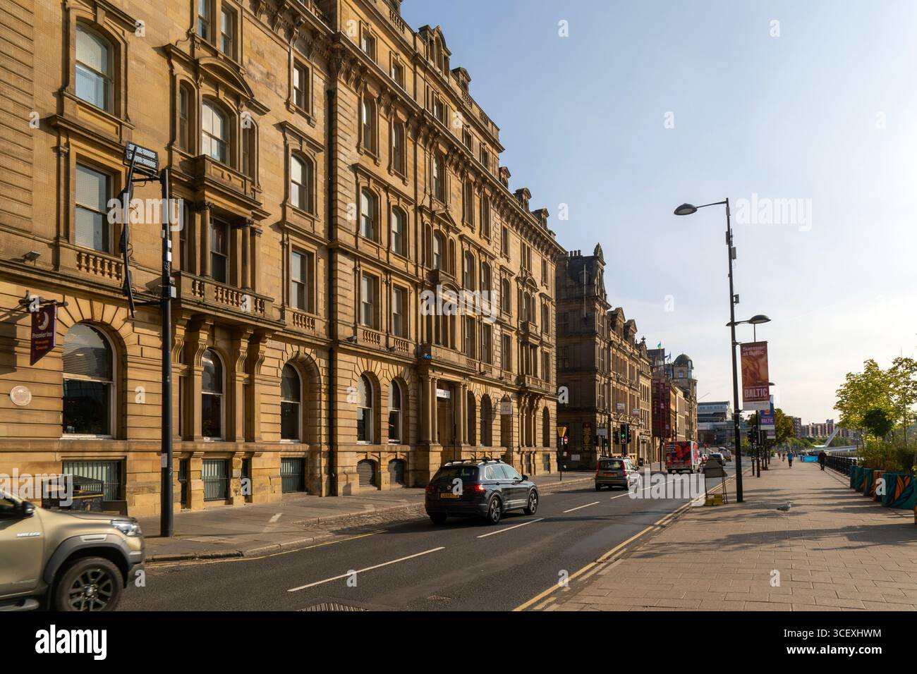 Historische Gebäude am Quayside, neben River Tyne, Newcastle upon Tyne, Tyne and Wear, England, Großbritannien Stockfoto
