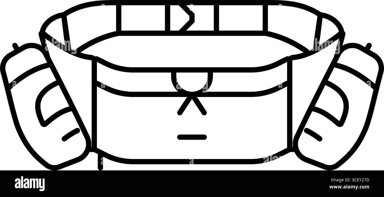 Hydration Gürtel läuft Zubehör Linie Symbol Vektor Illustration Stock Vektor