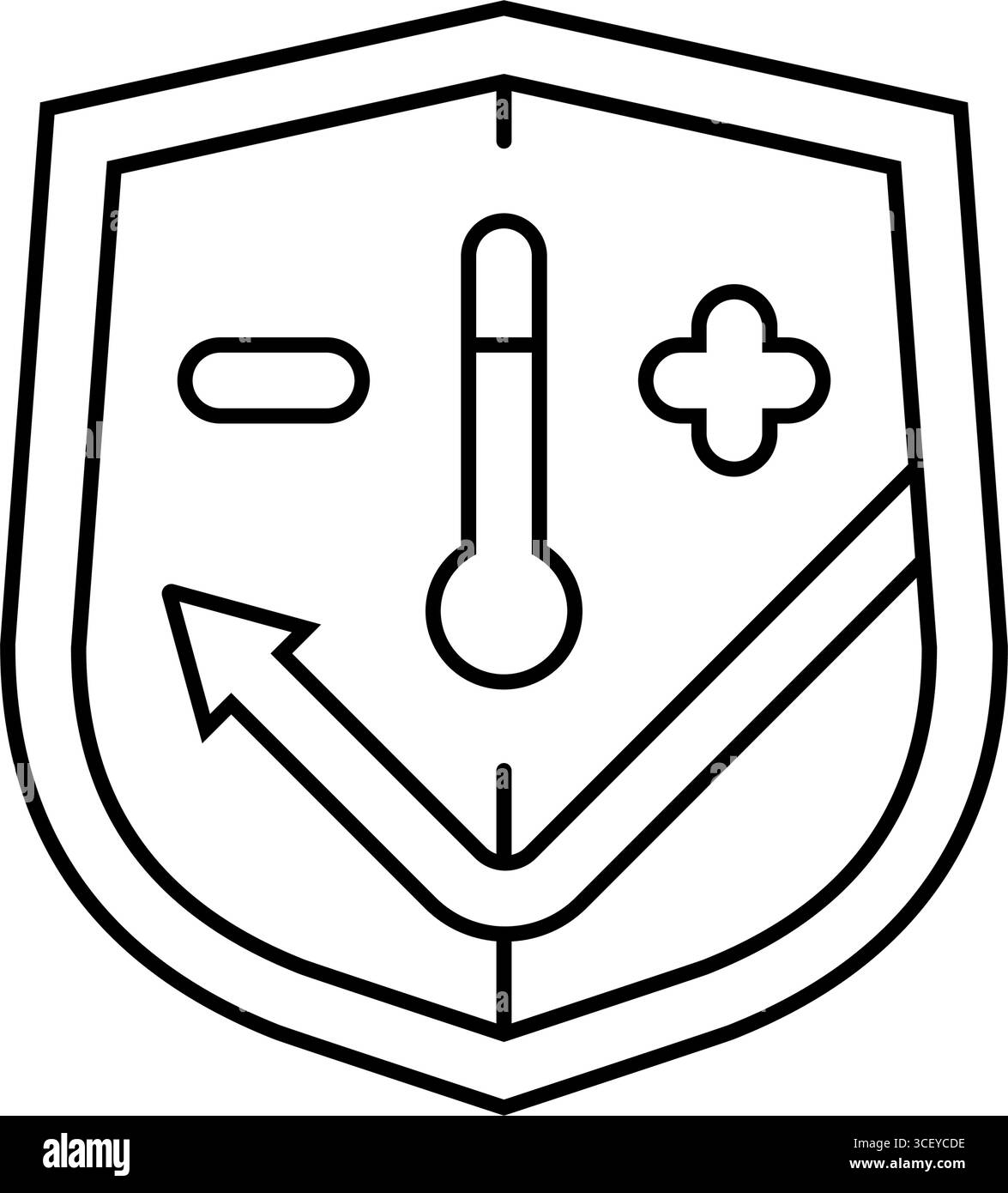 Vektorgrafik für temperaturbeständige Linien Stock Vektor