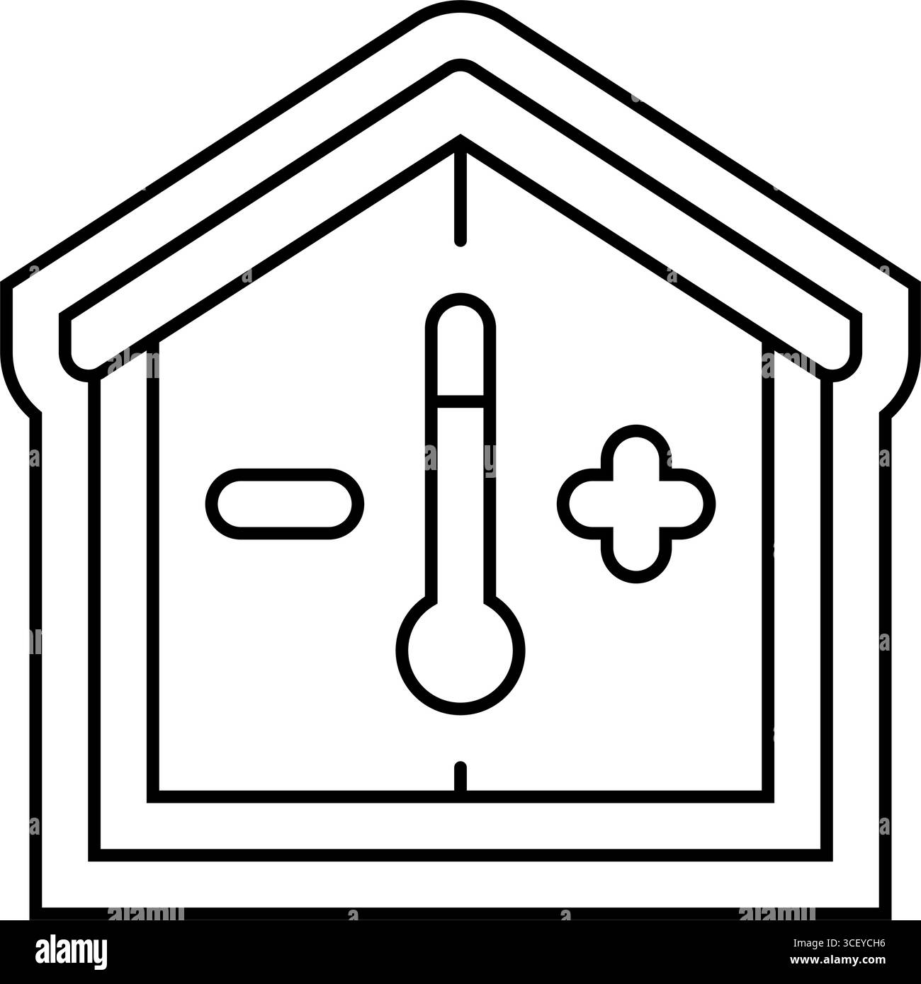Vektorgrafik für wärmeisolierte Linien Stock Vektor