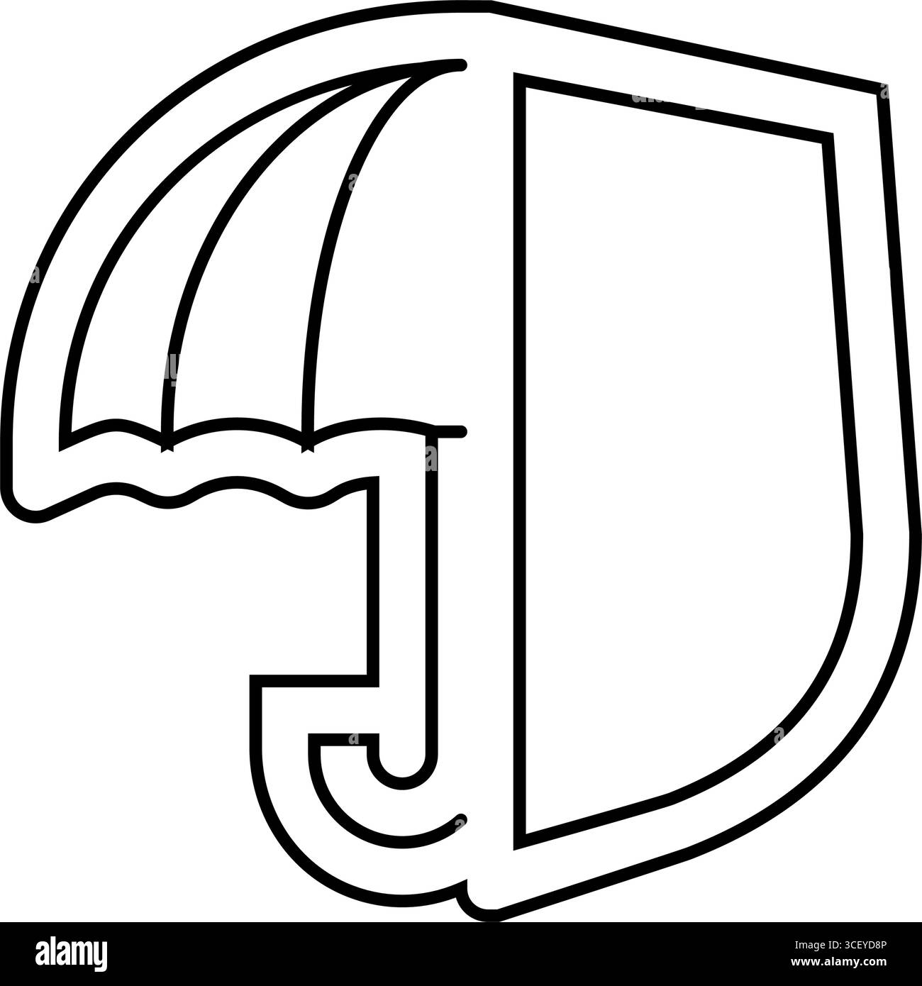 Wetterfeste Linie Symbol Vektor Illustration Stock Vektor