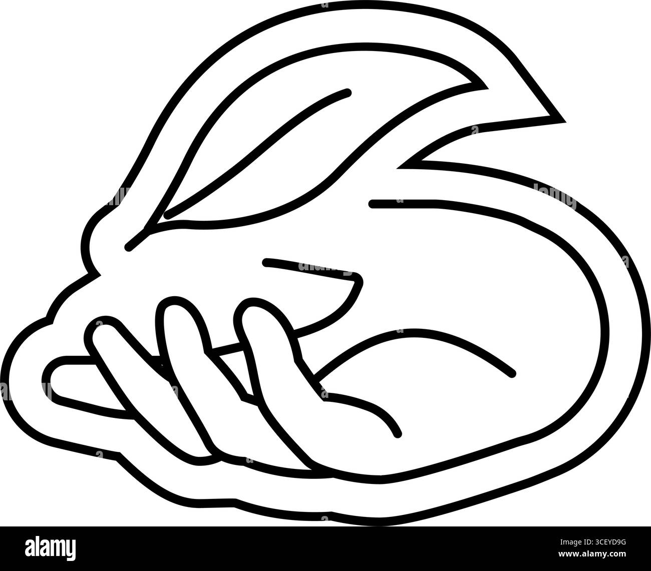 Illustration des Symbols für hypoallergene Linien Stock Vektor