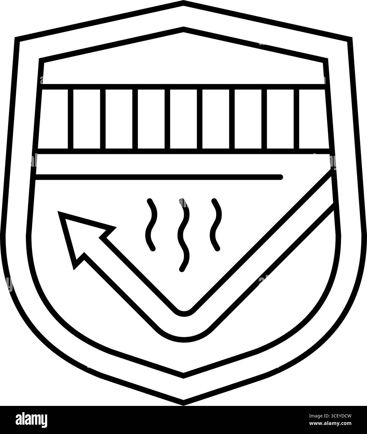 Vektorgrafik für wärmeisolierte Linien Stock Vektor