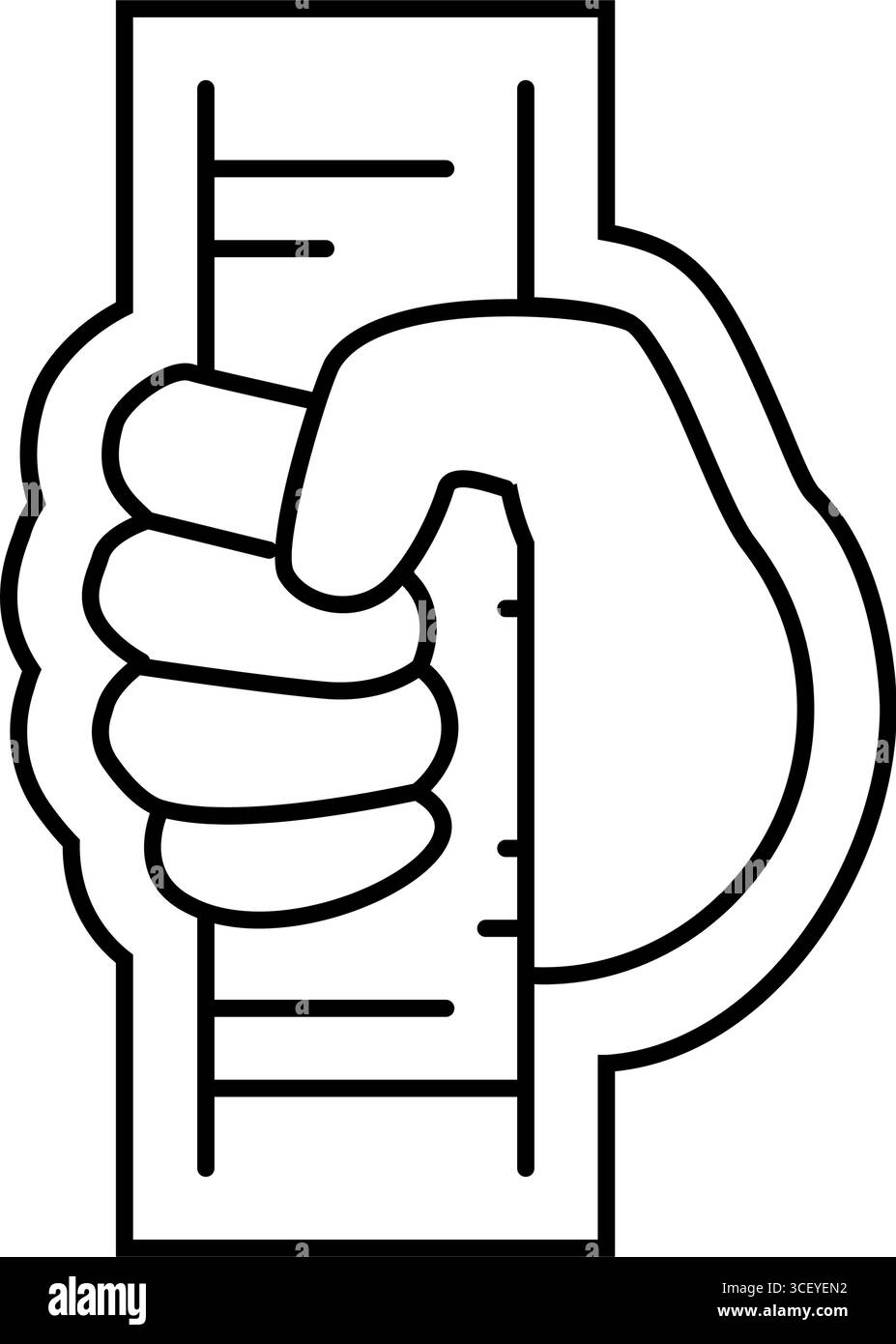 Rutschfeste Grifflinie Symbolvektorillustration Stock Vektor