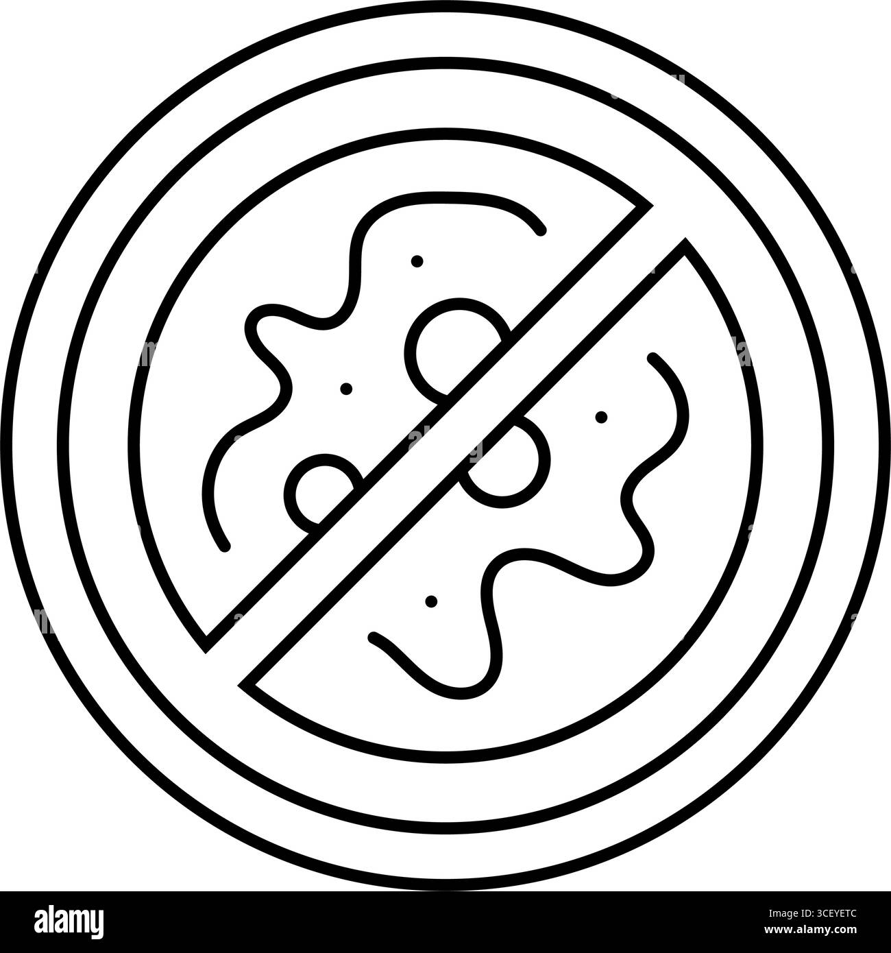 Antibakterielle Linie Symbol Vektor-Illustration Stock Vektor