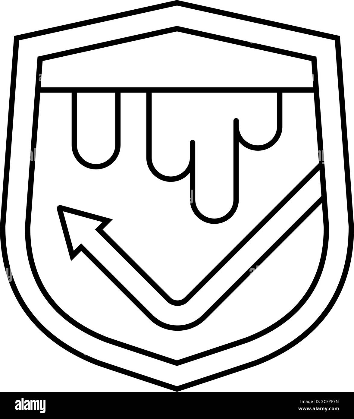 Auslaufsichere Designlinie Symbol Vektor-Illustration Stock Vektor