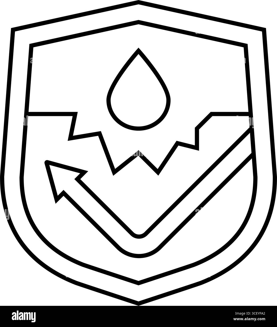 Rostbeständige Linie Symbol Vektor Illustration Stock Vektor