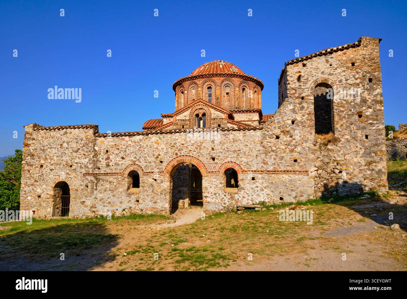 Griechenland, Peloponnes, archäologische Stätte von Mystra, UNESCO-Weltkulturerbe, Kirche St. Theodore (Agii Theodori) Stockfoto