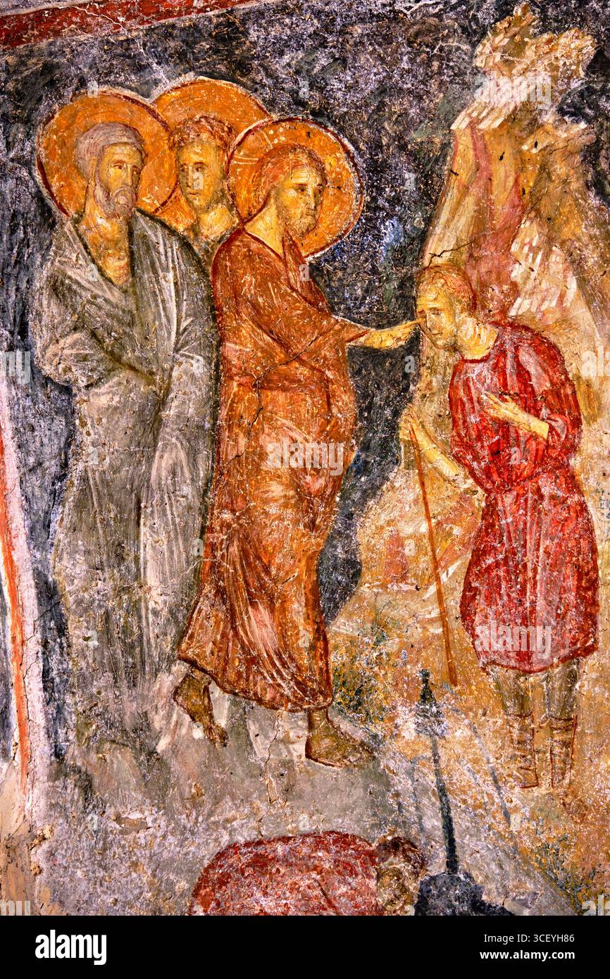 Griechenland, Peloponnes, archäologische Stätte von Mystra, UNESCO-Weltkulturerbe, Kirche von Odigitria (Afendiko) Stockfoto