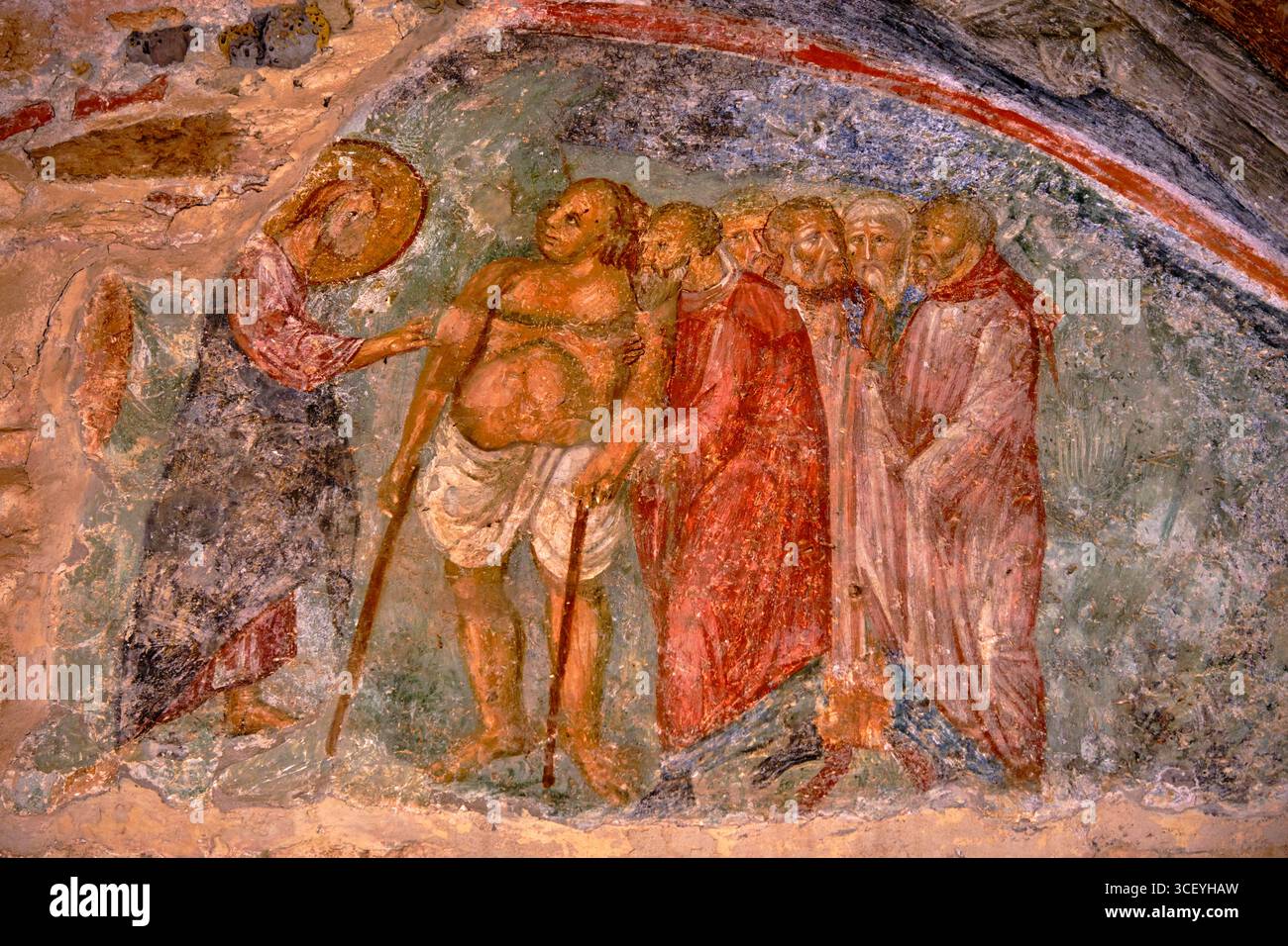 Griechenland, Peloponnes, archäologische Stätte von Mystra, UNESCO-Weltkulturerbe, Kirche von Odigitria (Afendiko) Stockfoto