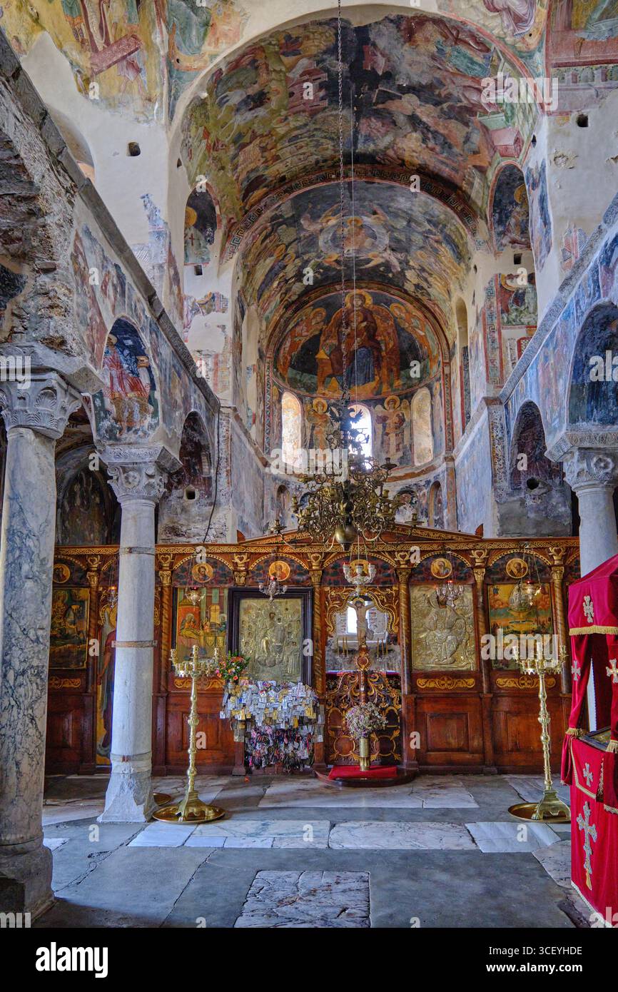 Griechenland, Peloponnes, archäologische Stätte von Mystra, UNESCO-Weltkulturerbe, Pandanassa-Kloster (Pantanassas) Stockfoto