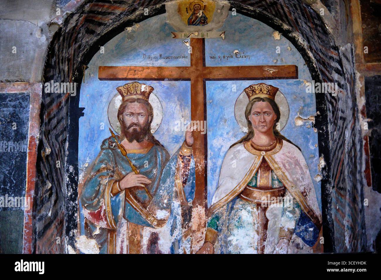 Griechenland, Peloponnes, archäologische Stätte von Mystra, UNESCO-Weltkulturerbe, Pandanassa-Kloster (Pantanassas) Stockfoto
