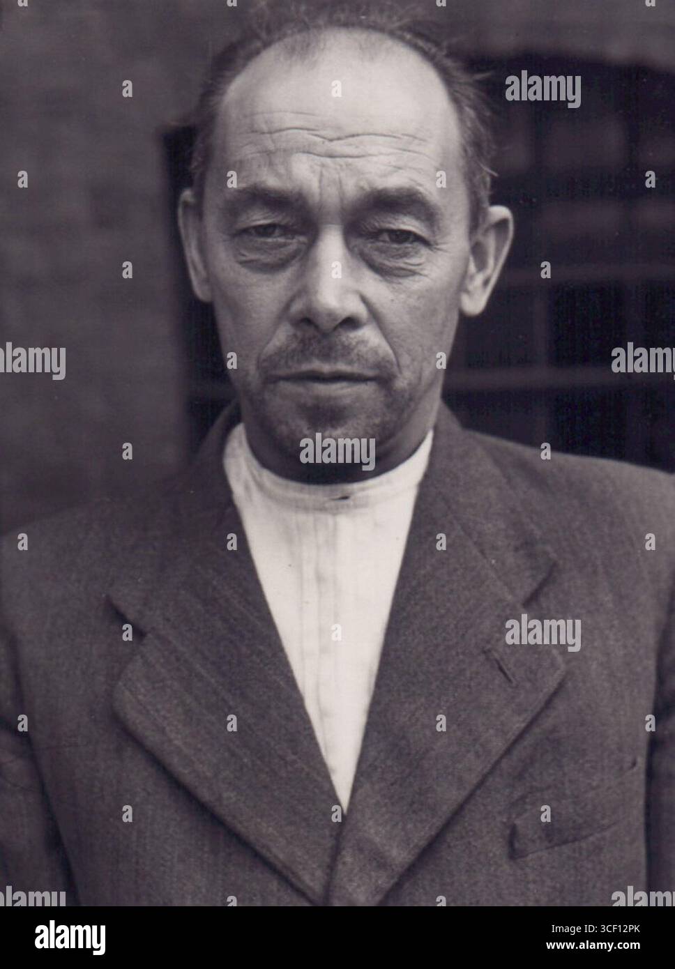 Dieses Foto zeigt Jan Hubácek, einen tschechoslowakischen Oberst und Widerstandskämpfer, der von den Nazis am Plötzensee hingerichtet wurde. Das Foto stammt aus der Zeit um 1940. Stockfoto