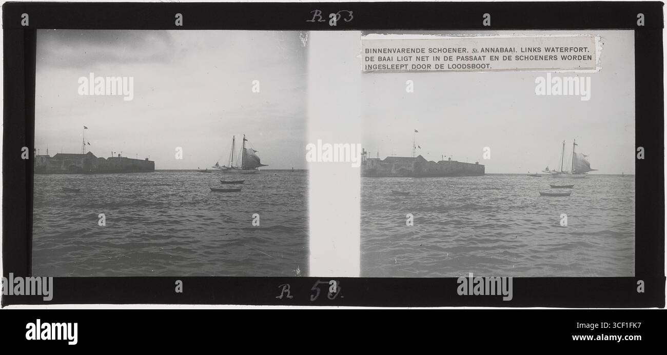 Dieses stereoskopische Bild war Teil einer festen Ausstellung im Tropenmuseum von 1900 bis 1950. Mit seinen Abmessungen von 6 x 13 x 0,2 cm bietet er eine 3D-Ansicht kultureller Displays und zeigt die frühe stereoskopische Fotografie in Museumsinstallationen. Stockfoto