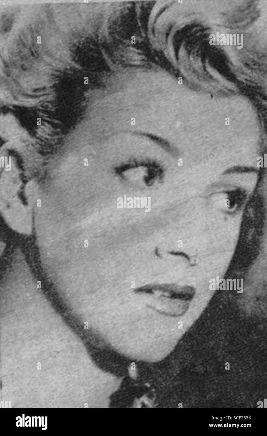 Amparo Rivelles war in den 1940er Jahren eine prominente spanische Schauspielerin, die für ihre Rollen in spanischem Film und Theater bekannt war. Stockfoto