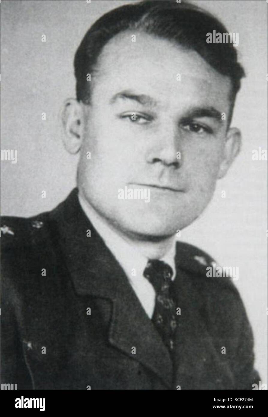 František Bogataj, ein tschechoslowakischer Soldat, der 1913 geboren wurde, war ein Anführer der Carbon Airborne-Einheit und eine prominente Persönlichkeit im antikommunistischen Widerstand. Dieses Foto, das vor 1953 aufgenommen wurde, zeigt seine Rolle in der Bewegung des ausländischen Widerstands während und nach dem Zweiten Weltkrieg Stockfoto