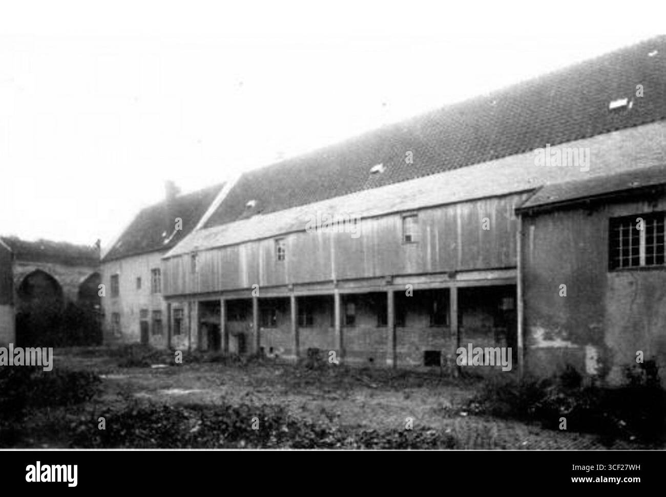Ein Foto aus den 1900er Jahren, das das Militärgarnisonskrankenhaus auf Prinsenhof von der Nordostseite zeigt. Stockfoto