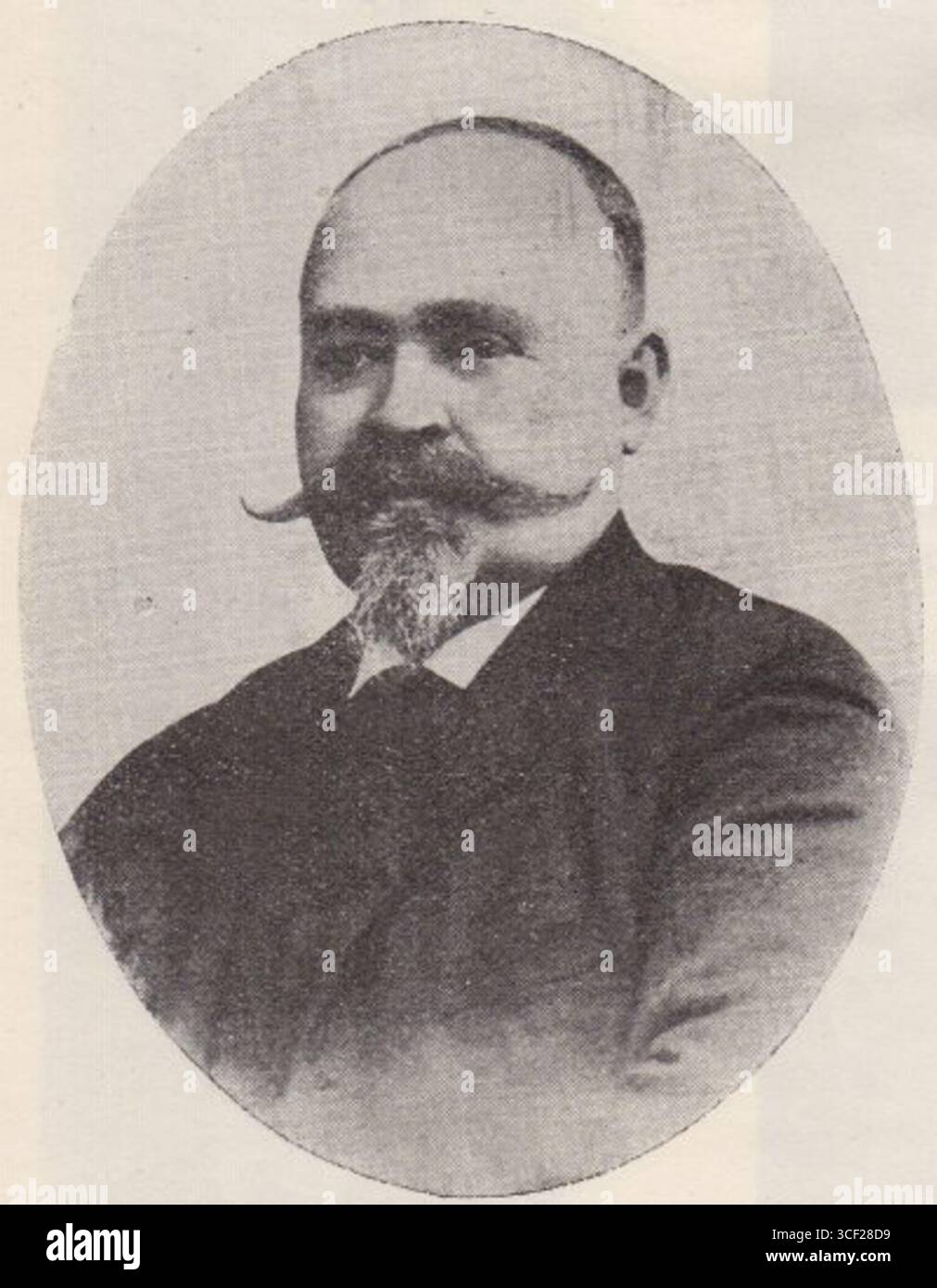 Ein Porträt von Iwan Hadzienow, einer bulgarischen Figur aus der Zeit vor 1928. Das Bild bietet einen Einblick in das Leben und die Beiträge dieser Person im Bulgarien des frühen 20. Jahrhunderts. Stockfoto