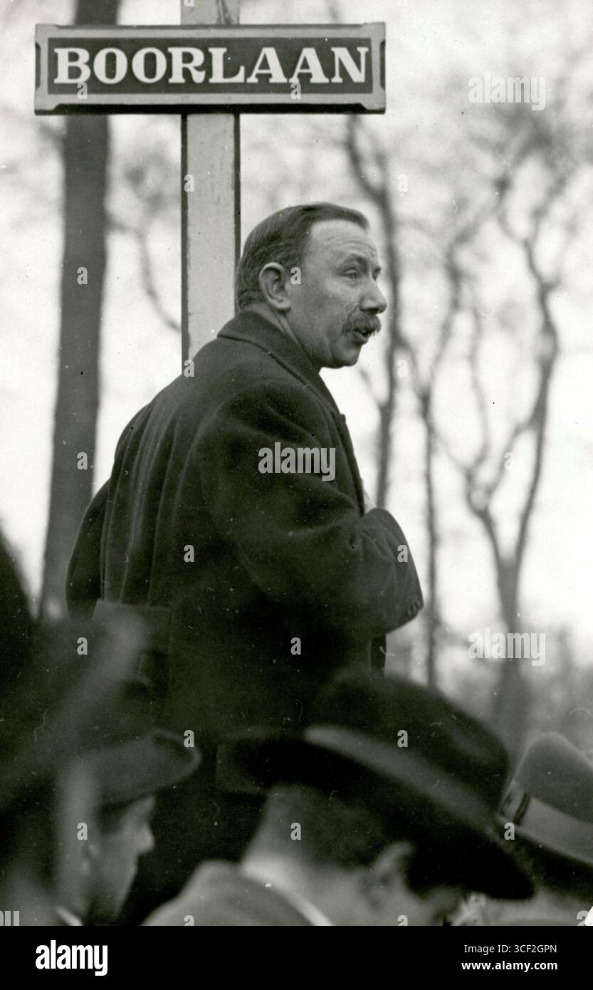 1922 fand ein internationaler Friedenskongress in der Haagsche Dierentuin in den Haag statt. Der Kongress, der von den Internationalen Gewerkschaften organisiert wurde, wurde vom Engländer J.H. Thomas geleitet. Stockfoto