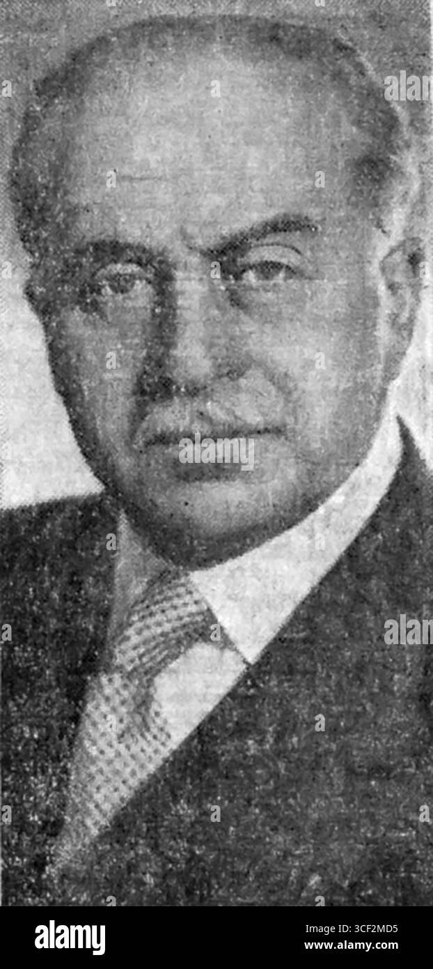 Eine Porträtfotografie von Jean Valadier, veröffentlicht in der kollaborativen Zeitung *Paris-Soir* am 7. November 1940. Dieses Bild ist mit dem politischen Klima während des Zweiten Weltkriegs in Frankreich verbunden. Stockfoto