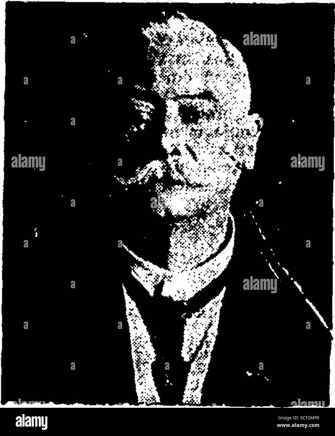 Ein Porträt von Willem Karel Behrens, veröffentlicht in der Abendzeitung Het Vaderland am 1. Februar 1937. Stockfoto