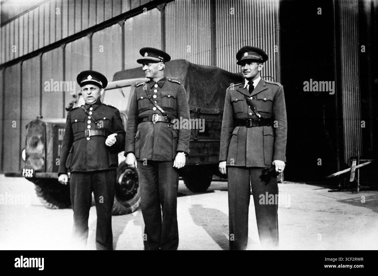 Offiziere des tschechoslowak. Heeres und/oder der Luftwaffe, aufgenommen vermutl. vor dem Einmarsch der deutschen Wehrmacht (15.03.1939). Stockfoto