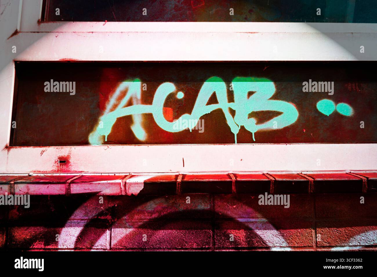Anti-polizeiliches ACAB-Graffiti in Rothenburgsort, Hamburg Stockfoto