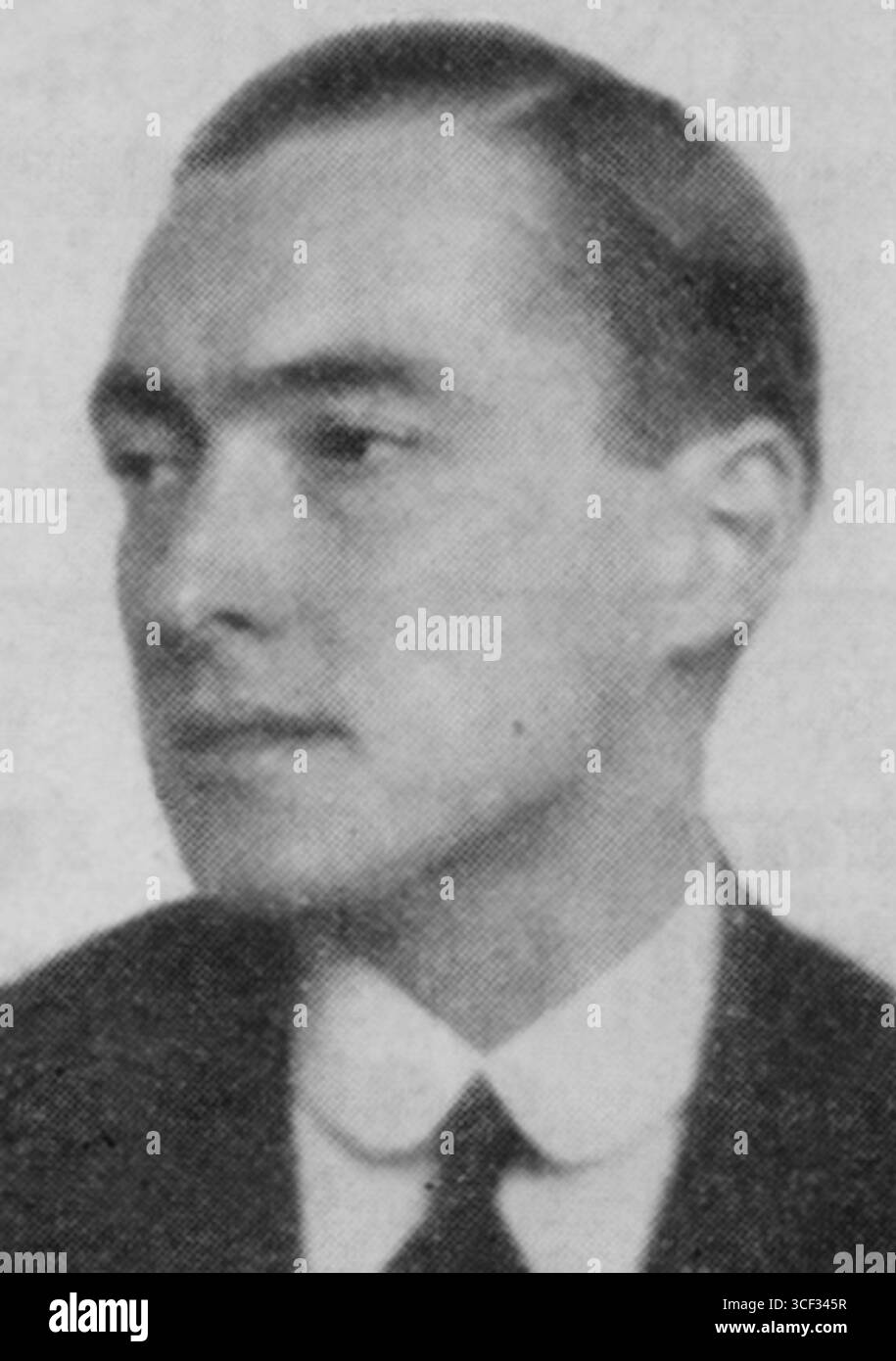 Dieses Foto aus dem Jahr 1926 zeigt Richard Nikolaus Graf von Coudenhove-Kalergi, den österreichischen Schriftsteller, Politiker und Gründer der paneuropäischen Bewegung. Er war einflussreich in der europäischen Politik während des frühen 20. Jahrhunderts. Stockfoto