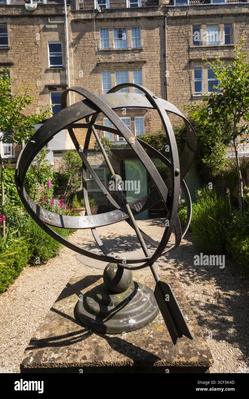England, Somerset, Bath, Herschel Museum of Astronomy, The Garden Stockfoto