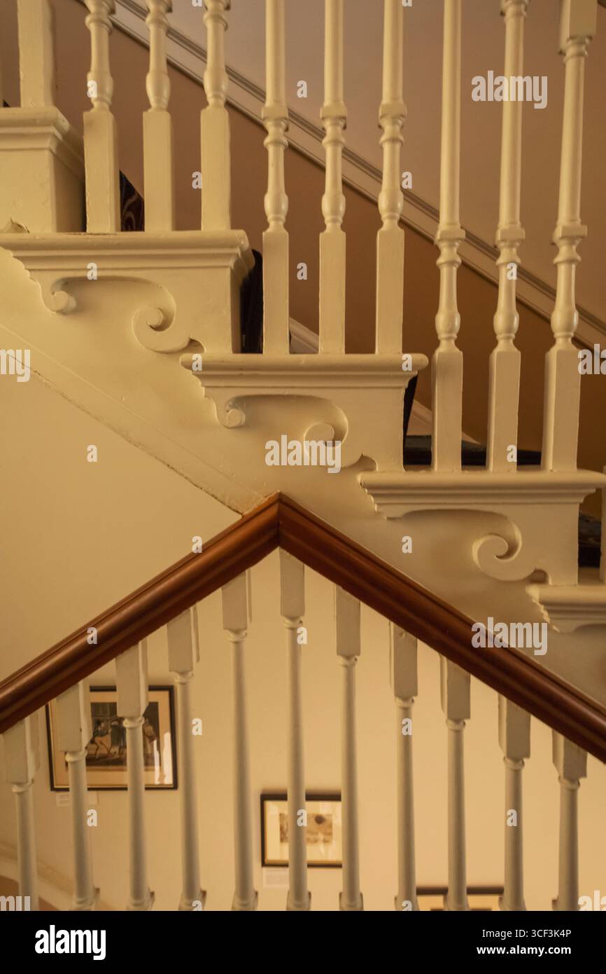 England, Somerset, Bath, Herschel Museum of Astronomy, Inneres der georgianischen Treppe Stockfoto