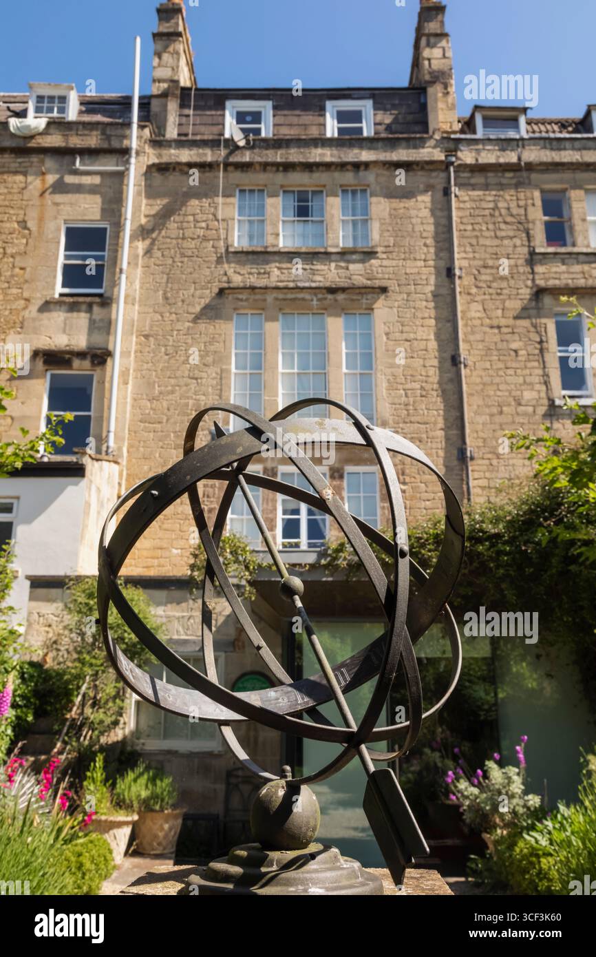 England, Somerset, Bath, Herschel Museum of Astronomy, The Garden Stockfoto