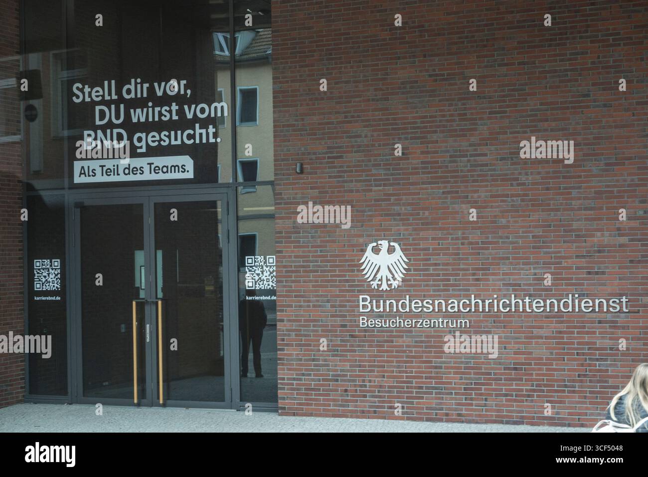 Eintritt zum Besucherzentrum des Bundesnachrichtendienstes, Deutschland, Berlin Stockfoto