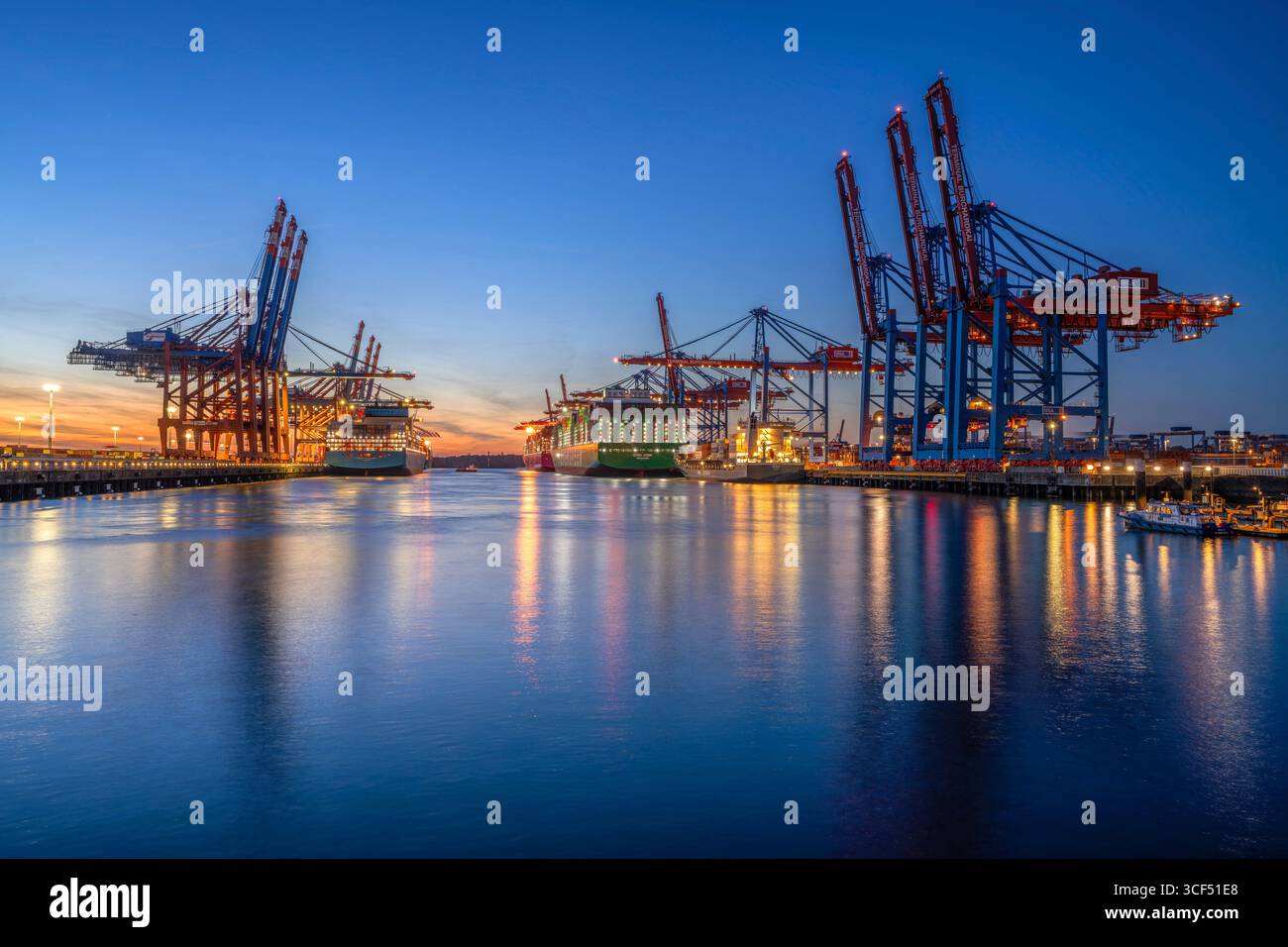 Impressionen des Hamburger Hafenstadtviertels Stockfoto