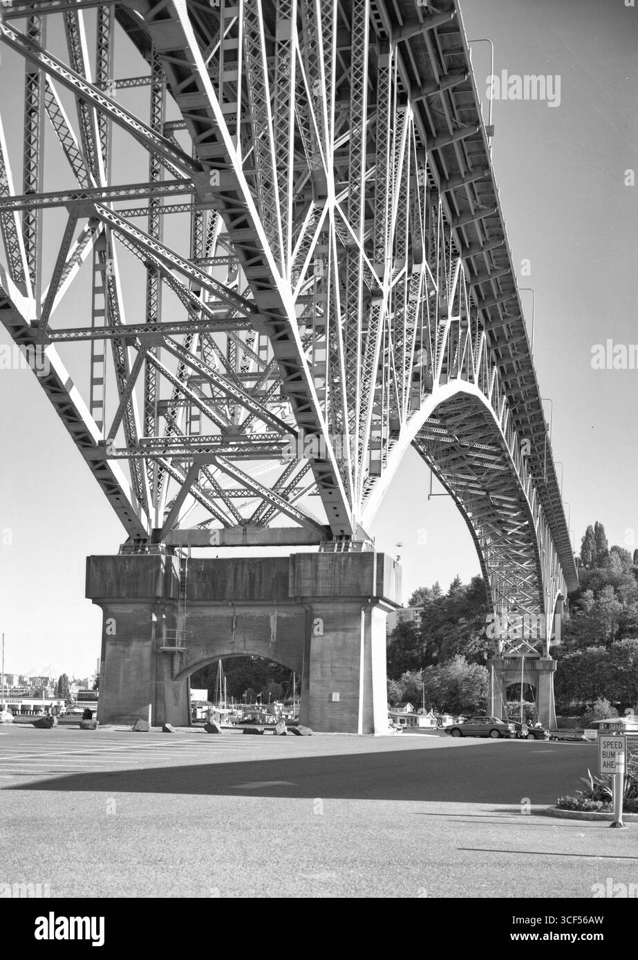Aurora Avenue Bridge, über den Lake Washington Ship Channel, Seattle, King County, WA - George Washington Memorial Bridge Lake Union Bridge Stockfoto