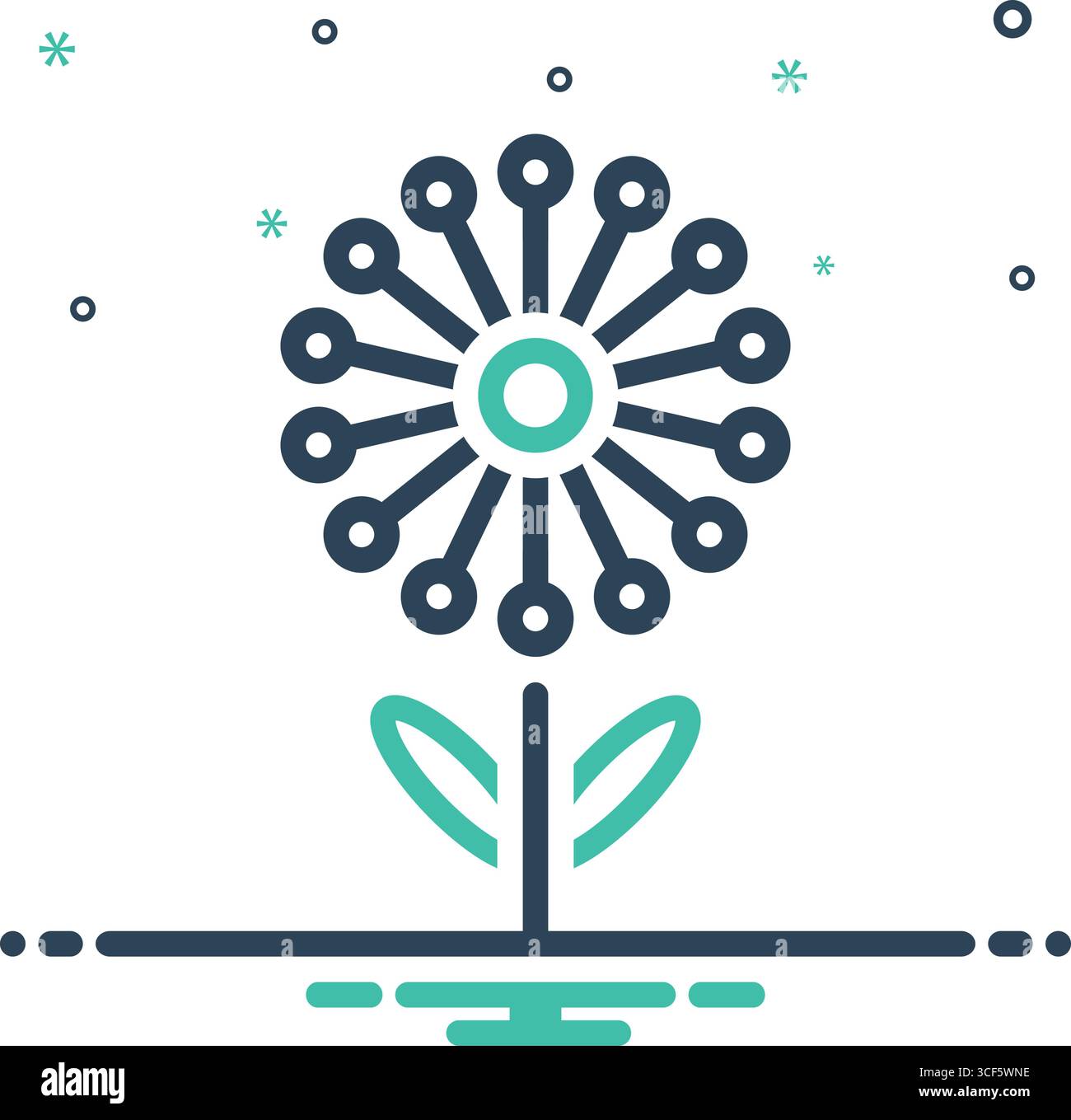 Symbol für berühre mich nicht, kitzle mich Pflanze Stock Vektor