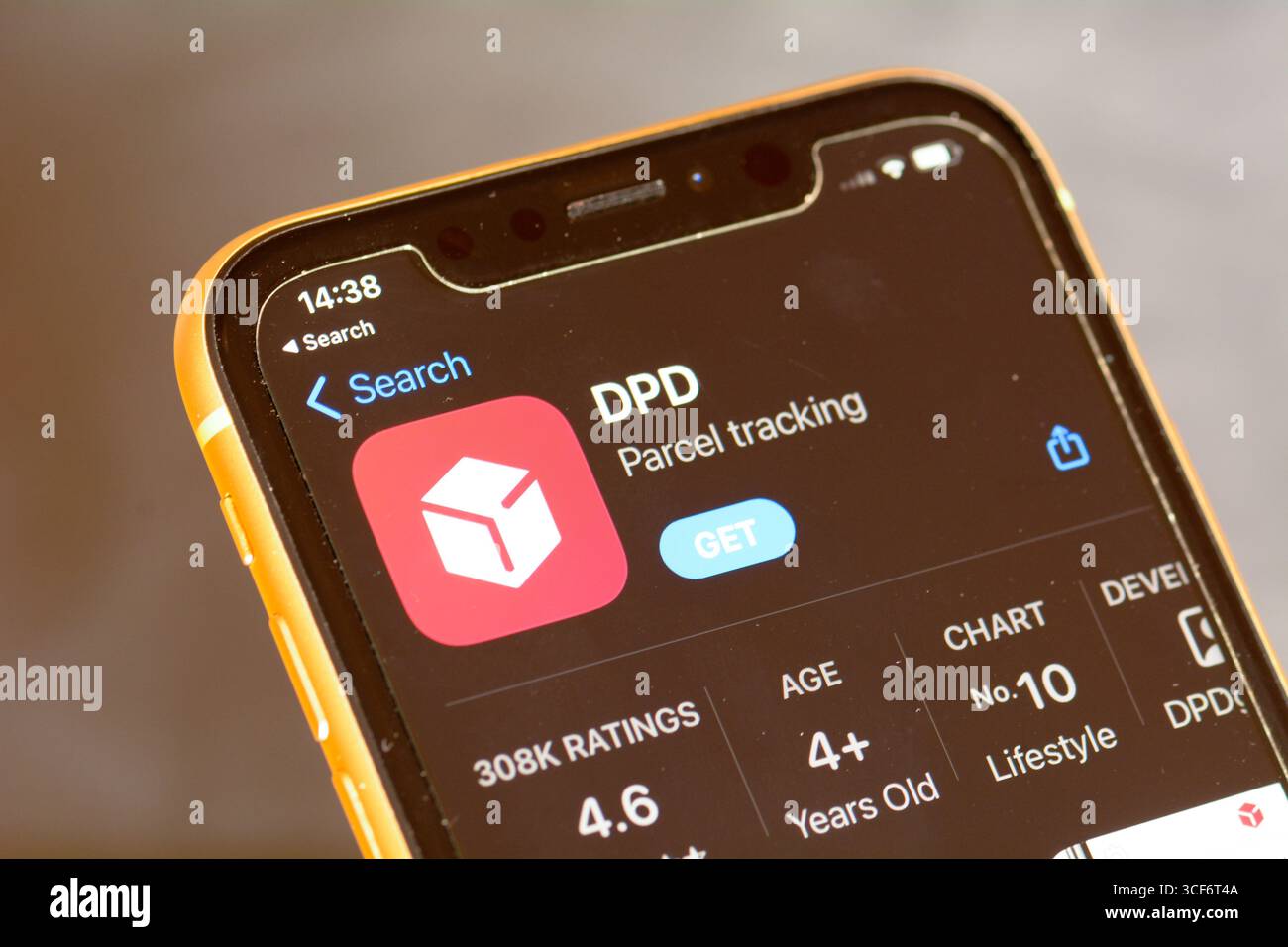 DPD-App im Apple App Store Stockfoto