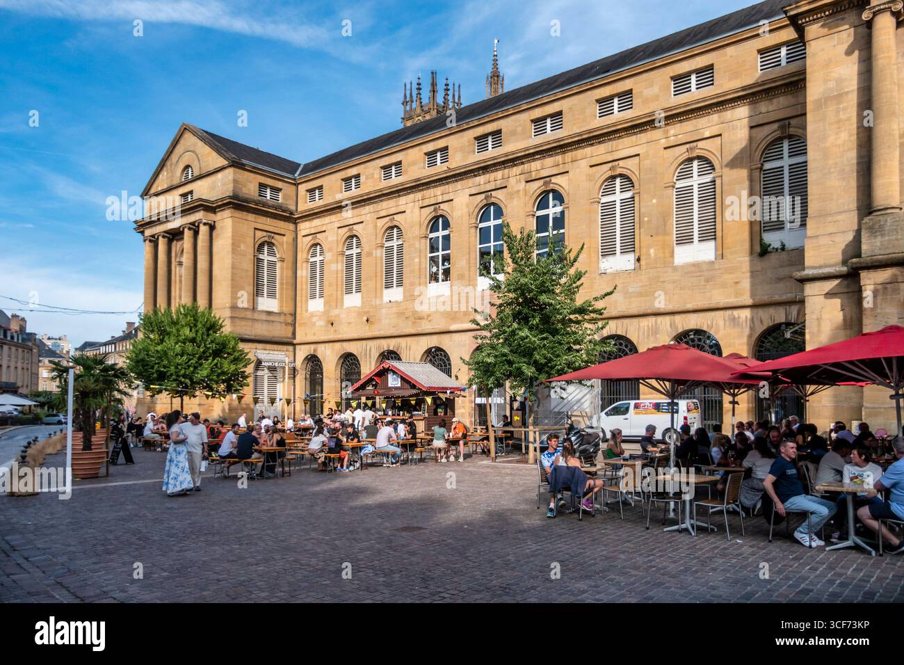 Place de Chambre, Restaurants, Metz, Frankreich, Europa Stockfoto