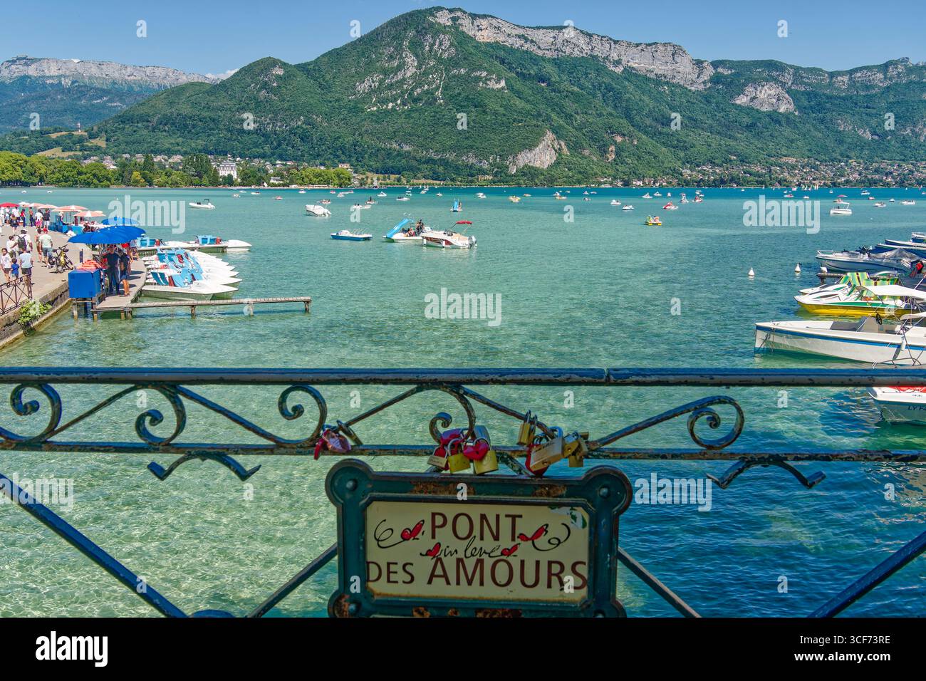 Pont des Amours, Lac d Annecy , Annecy , See, Haute Savoie, Frankreich, Auvergne-Rhone-Alpes, Europa Stockfoto