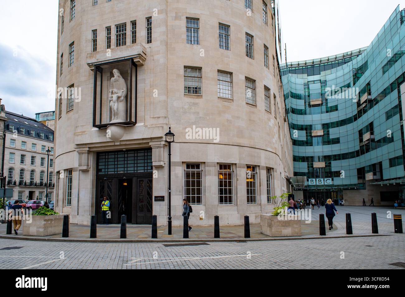 Die BBC-Gebäude, London, Großbritannien Stockfoto