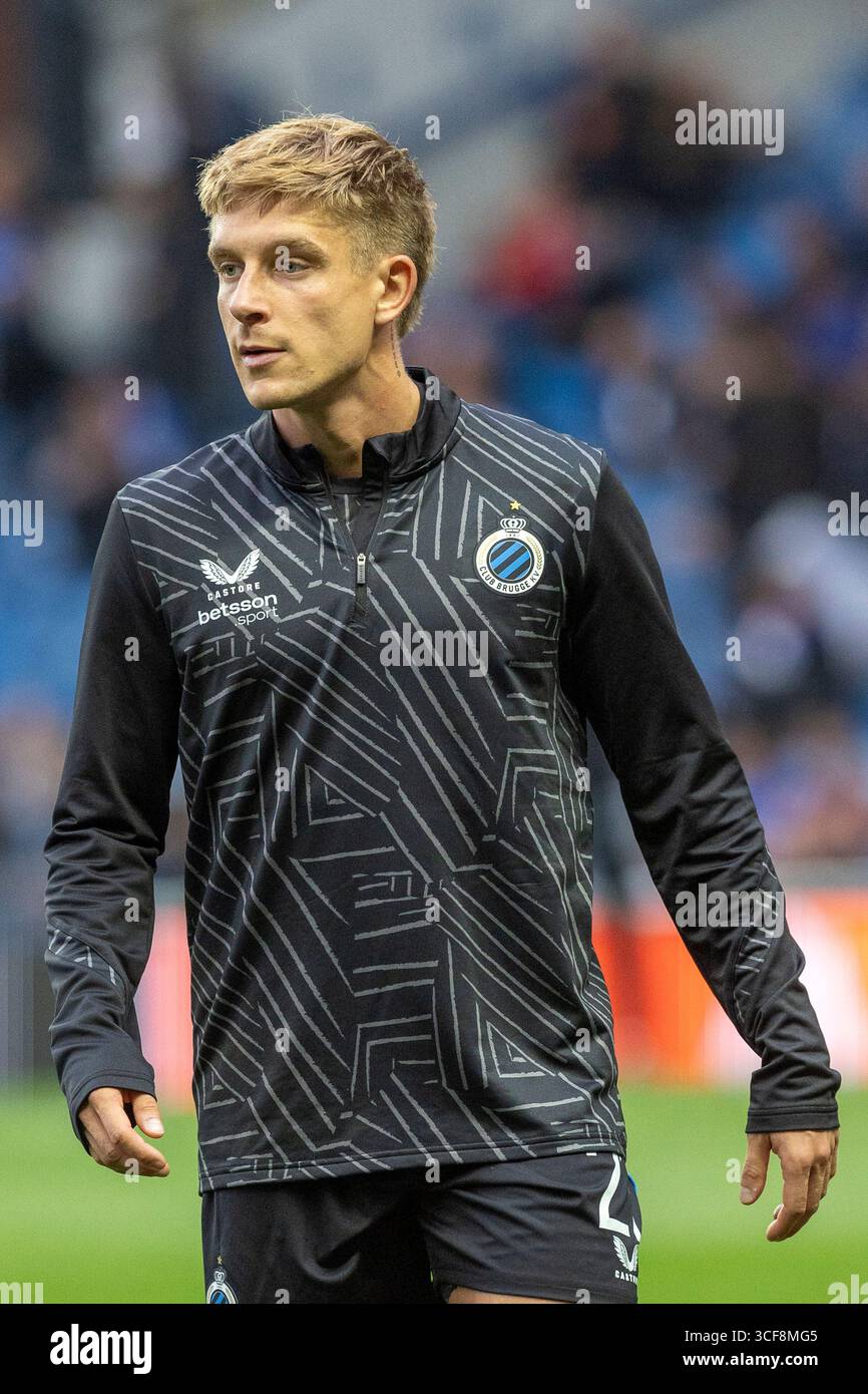 MICHAL SKORAS, Profi-Fußballspieler, spielt derzeit für den FC Brugge, einen belgischen Premier-Fußballverein Stockfoto