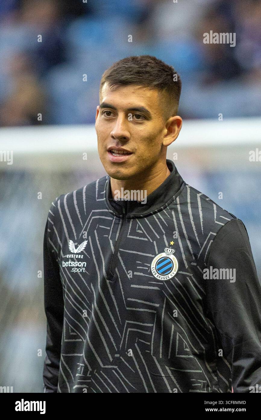 ZAID ROMERO, Profi-Fußballspieler, spielt derzeit für den FC Brugge, einen belgischen Premier-Fußballverein Bild, das während eines Trainings aufgenommen wurde Stockfoto