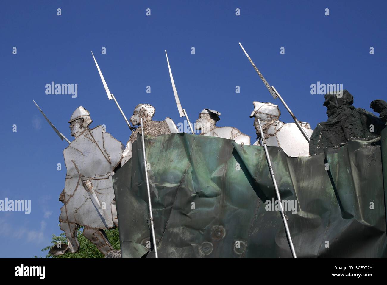 Das Béla Kun Memorial aus Bronze, Chrom und Kupfer, Memento Park, Memorial Park, Szoborpark, Budapest, Ungarn Stockfoto